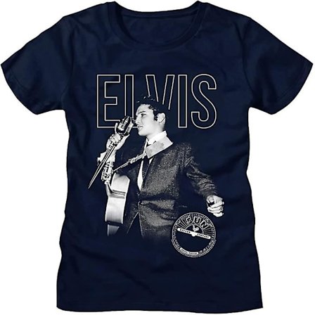 Elvis Sun Records T-shirt Elvis On The Mic Kortärmad T-shirt dam Grafiska T-shirts