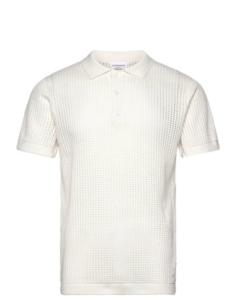 Lindbergh | Crochet Knitted S/S V-Neck Polo | S