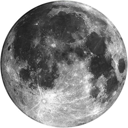 Gaming Musemåtte/Måtte til Computer Laptop Tastaturmåtte Skrivebordsmåtte med Skridsikker Gummibase Rund Musemåtte (Måne)