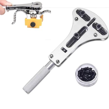 1-delt nøkkel for åpning av klokkekasse - 55 mm justerbart verktøysett for fjerning av klokkekasse - sølv