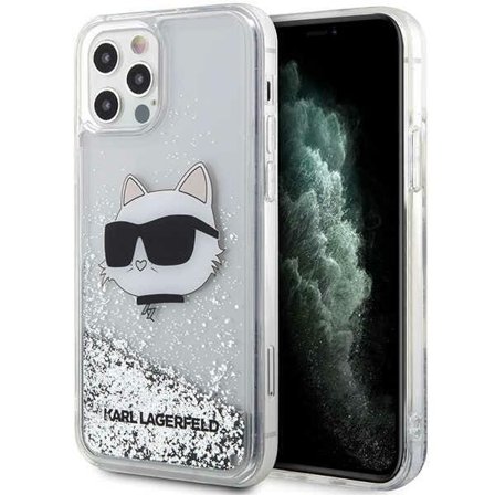 Karl Lagerfeld KLHCP12MLNHCCS iPhone 12/ 12 Pro 6,1" sølv/sølv hardcase Glitter Choupette Head