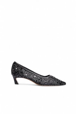 NA-KD - Pumps i mesh med paljetter - Sko Nyttårsaften - Svart - EU 36