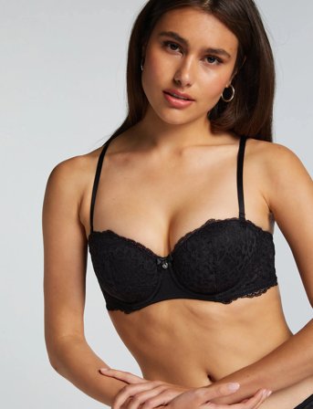 Hunkemöller Marine Padded Underwired Bra - Black - E x 80