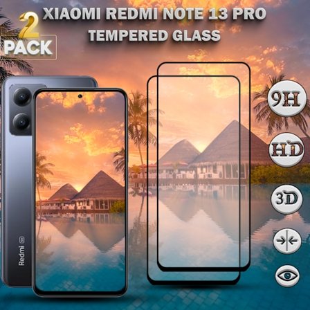 2-Pack XIAOMI REDMI NOTE 13 PRO Skærmbeskyttelse - Hærdet Glas 9H - Super kvalitet 3D