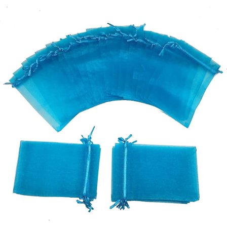 50 st stora genomskinliga organza presentpåsar 6,6x9'' smycken godis presentpåsar miniplaska