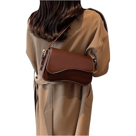 Axelväska i läder för dam, Clutch, Handväska, Trendig Crossbody-väska, Plånbok