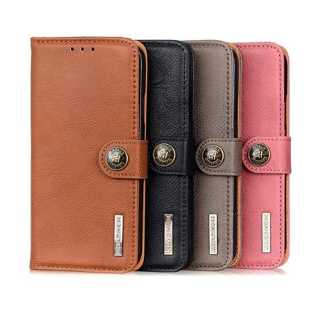 Khazneh Textured Pu Läder Plånboksfodral Xiaomi 12 Pro - Rosa