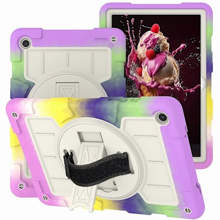 Robust deksel med stativ og skulderstropp for Samsung Galaxy Tab A9+ (TPU+PC)