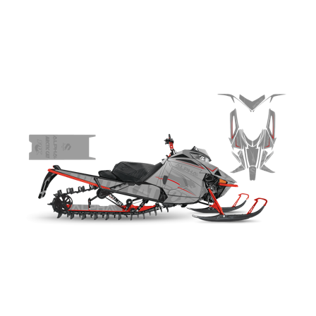 SweTown Dekalkit Prime-Grey-Red - Arctic Cat XF 8000 HC 141 2017-2017