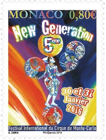 "Monaco - 5. festival"Ny generation" - Postfrisk"