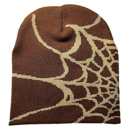 Y2k Hue Spider Web Hat Y2k Strikket Hue Skullies Hue Spider Web Hue Baggy Slouchy Hue Hovedbeklædning Skull Cap