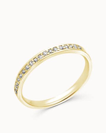 Eternity Ring Julia 18K Yellow Gold Lab-Grown Diamonds Half-eternity