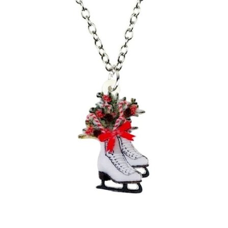 Necklace - Ice Skates - Acrylic