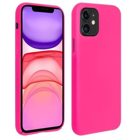 iPhone 11 etui Silikone Semi-stiv mat blød berøringsfinish Fuchsia