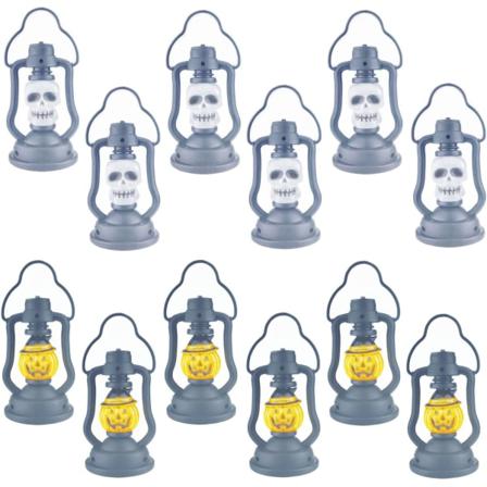 Halloween Led Färgglad Pumpa/skallelykta Hängande Dekor