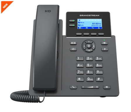 GRANDSTREAM Ip Phone Black 2 Lines Lcd