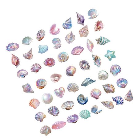50 st Havstema Klistermärken Estetiska Dekorativa Klistermärken Kompatibla med Scrapbooking Journal Telefonfodral Laptop Gitarr Fotoalbum