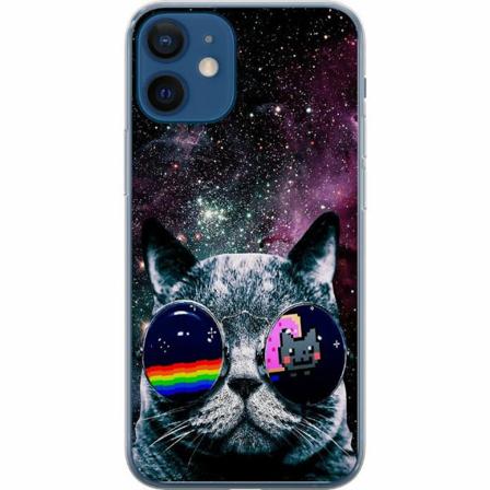 Apple Iphone 12 Genomskinligt Skal Space Cat