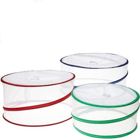 Flyhette, Matdeksel, 3 stk Gjenbrukbare Pop Up Deksel Mat, Insekt Co QEO