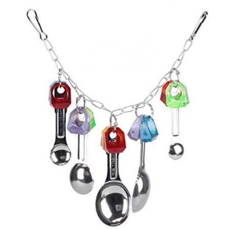 Papegoja Nibbling Leksaker Papegoja Leksaker Fågelleksaker Metallsked Sträng