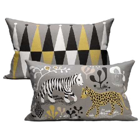 Littlephant Kuddfodral Brilla 60x40cm Grå/multi Kuddar Grå 40x60 cm