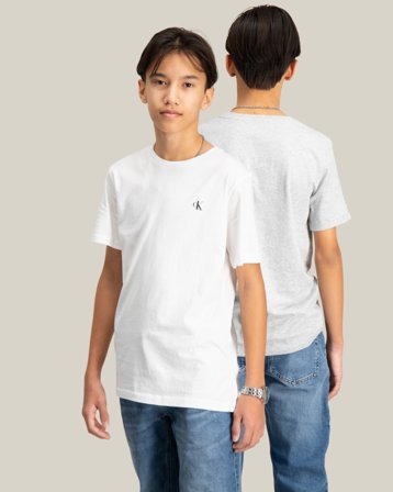 Calvin Klein 2-PACK MONOGRAM TOP Szary Topy i bluzki Chłopiec - Kids Brand Store