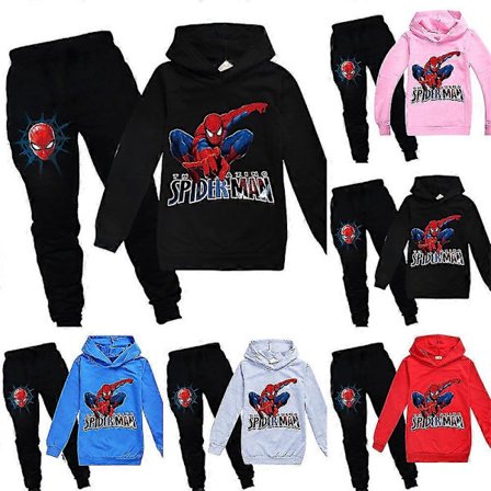 Spiderman Barn Pojkar Hoodies Sweatpants Set Jogging Träningsdräkt Tröja Outfit