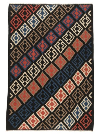 Kilim Qashqai Rug 200X288 Black/Brown Persia