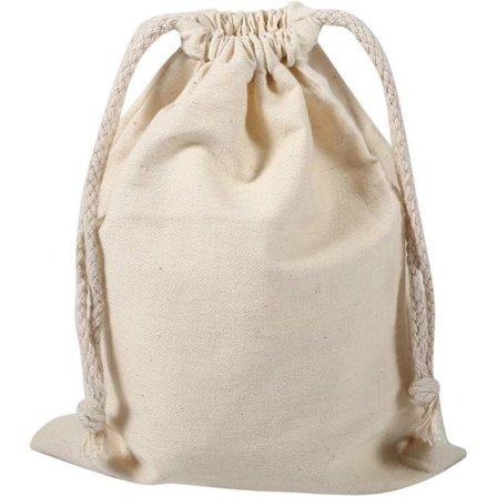 6 stk. bomuldsposer med snørelukning, almindelig snørepose, vasketøjstaske til rejser eller hjem (15 x 20 cm)