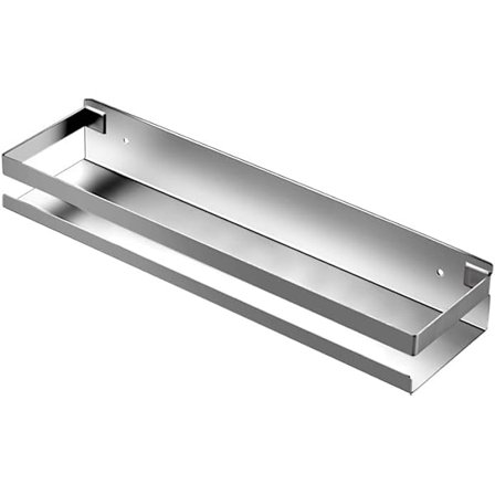 Vægmonteret krydderihylde, rustfrit stål køkkenarrangør hylder hængende