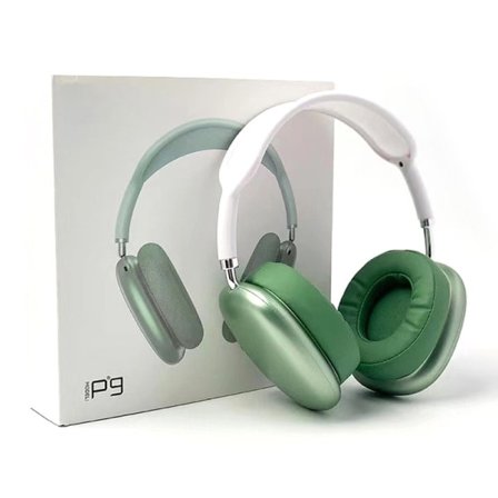 Bluetooth -hörlurar Trådlösa huvudmonterade hörlurar Green