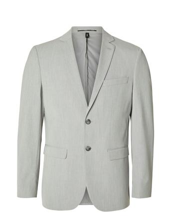 Slhslim-Liam Blz Flex Noos Suits & Blazers Blazers Single Breasted Blazers Grå Selected Homme*Betinget Tilbud