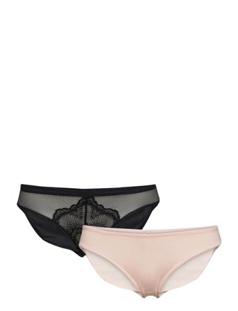 Aliza-2Pp Brief Trosa Brief Tanga Svart Dorina