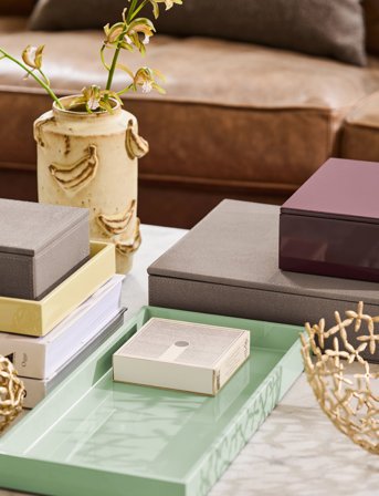 Mojoo Lux Lak Æske - Beige - 19X19X10.5CM