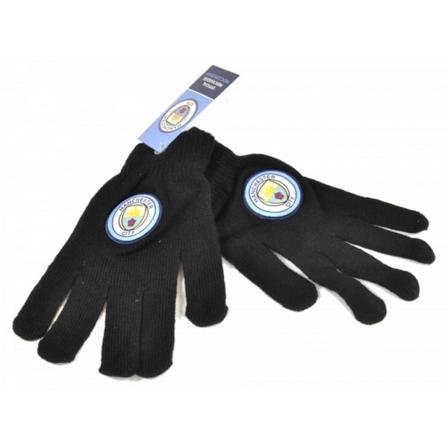 Manchester City Fc Officiella Fotbollsstickade Handskar One Size Bl