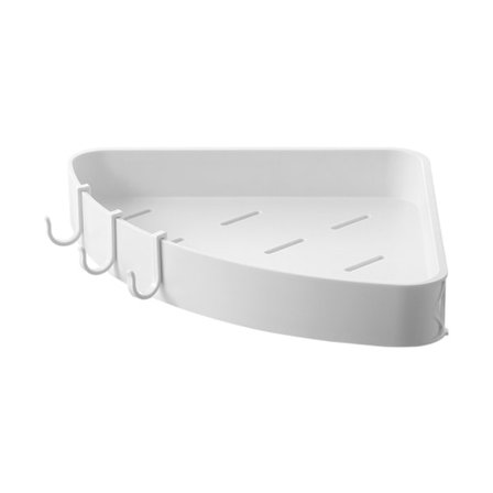 Vägghylla Badrum Multifunktionell Modern Minimalistisk Stil Punchfri Flytande Hylla för Badrum Vit Sektor