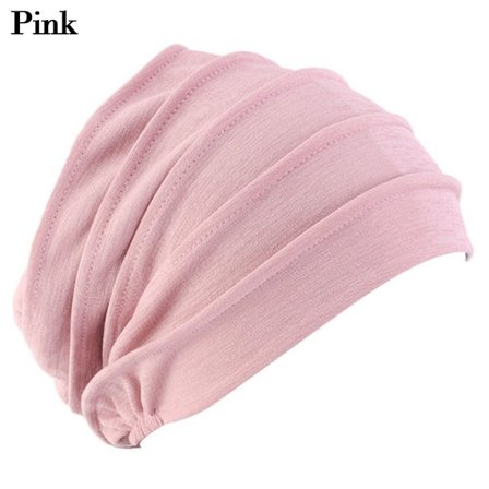 Damhatt i Bomull, Slouch Beanie, ROSA