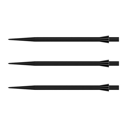 Red Dragon Darts Raptor Smooth Dart Points - 50mm Black Steel Tips - Professional Grade - High Quality - 3 Pieces