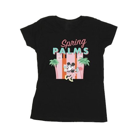 Disney Dam/Kvinnor Minnie Mouse Spring Palms Bomull T-shirt X