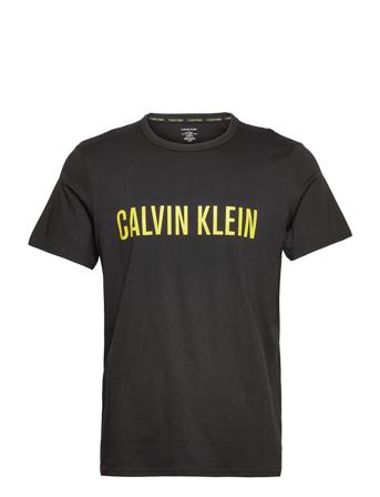 S/S Crew Neck Underwear Night & Loungewear Pyjama Tops Svart Calvin Klein