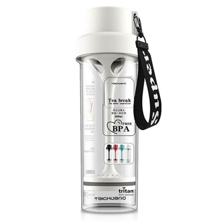 Citronkopp Plastkopp Lång Sil Te Separationskopp Vit 400ML