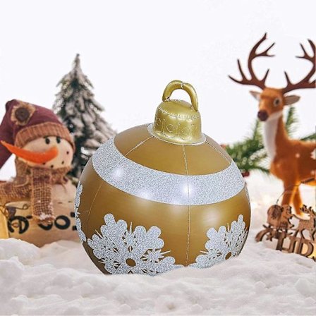 Ulkokäyttöön tarkoitetut puhallettavat joulukoristeet, jättimäinen joulupallo puhallettavat joulukuusen koristeet, puhallettavat ulkojoulukoristeet 