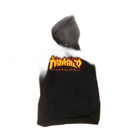 Svart thrasher hoddie