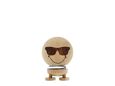 HOPTIMIST Figur Smiley Cool M Raw oak
