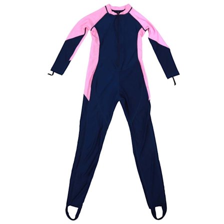 Jenter Langermet Hurtigtørkende UV Solbeskyttelse Hel Badedrakt Våtdrakt Fargematching Størrelse 8 M