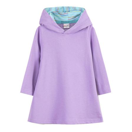 Toddler Randiga Långärmade Hoodies Klänningar A Line Festklänning