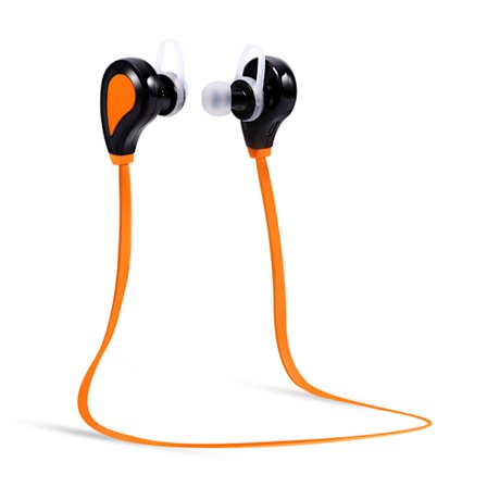 Mini trådløs Bluetooth stereo ørekroker design headset øretelefon ørepropp oransje