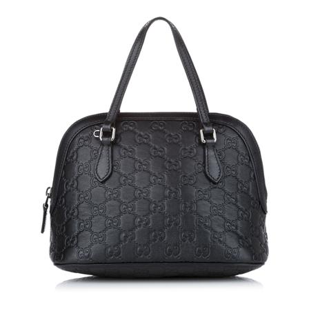 Gucci Vintage, Pre-owned Guccissima Dome Satchel Zwart, Dames, Maat:ONE Size