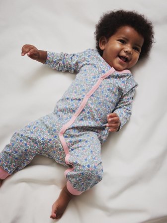 Polarn O. Pyret Pyjamasoverall blommig - 74 - 80 - barnkläder - pink