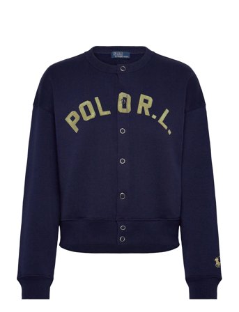 Polo Ralph Lauren Logo Fleece Cardigan - Navy - XS